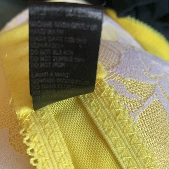 36C Women's Signature Lace Push-Up Yellow Adjustable Bra Y2K Feminine Casual - Picture 14 of 14